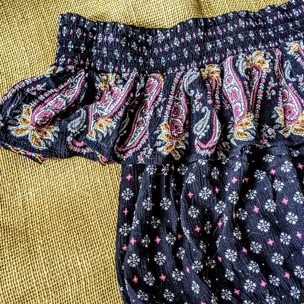Cute Sweet Summer Hippie Vibes Ruffle Crop Top Fun - Picture 11 of 14